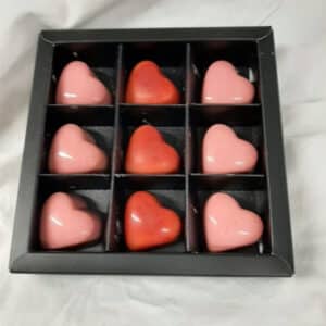 9 vaks doosje hartjes