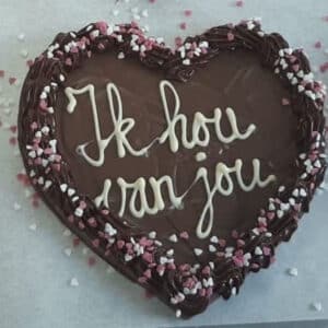 chocolade hart met tekst
