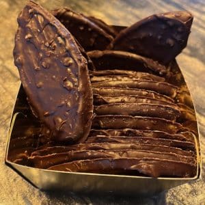 nogatineblaadjes pure chocolade 18st